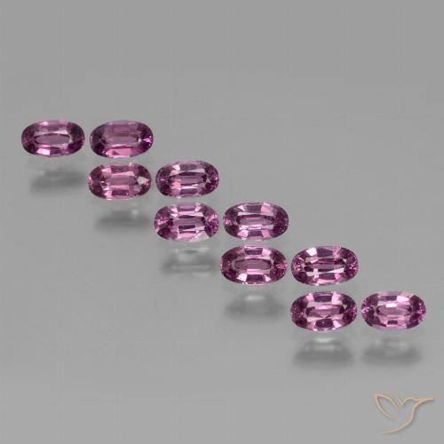 3.24ctw Naturale Viola scuro Granato rodolite, Ovale, VS