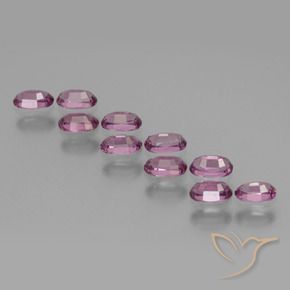 Gemme di Granato rodolite Viola scuro naturale da 3.24 ct, Ovale, VS