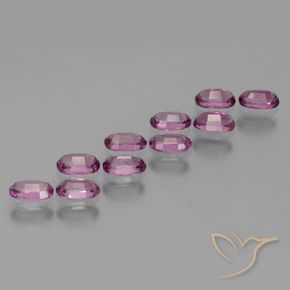 Gemme di Granato rodolite Viola scuro naturale da 3.34 ct, Ovale, VS