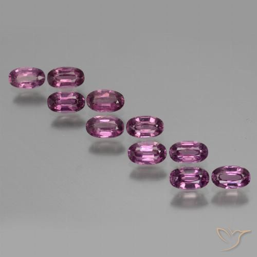 3.18ctw Naturale Viola medio Granato rodolite, Ovale, VS