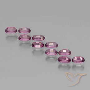 Gemme di Granato rodolite Viola medio naturale da 3.33 ct, Ovale, VS