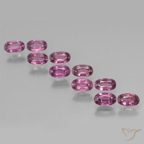 3.52ctw Naturale Viola scuro Granato rodolite, Ovale, VS