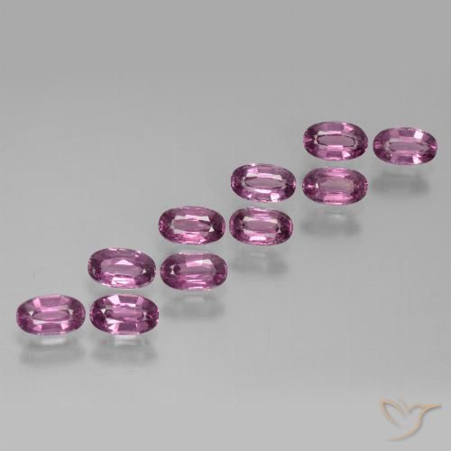 3.39ctw Naturale Viola medio Granato rodolite, Ovale, VS