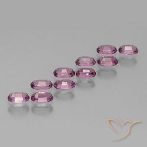 Gemme di Granato rodolite Viola medio naturale da 3.39 ct, Ovale, VS