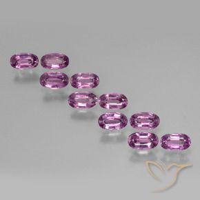 Gemme di Granato rodolite Viola medio naturale da 3.16 ct, Ovale, VS