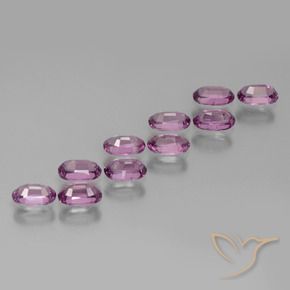 Gemme di Granato rodolite Viola medio naturale da 3.16 ct, Ovale, VS