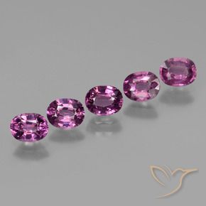 Gemme di Granato rodolite Viola scuro naturale da 2.41 ct, Ovale, VS