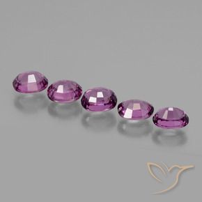 Gemme di Granato rodolite Viola scuro naturale da 2.41 ct, Ovale, VS