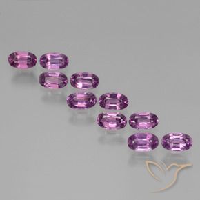 Gemme di Granato rodolite Viola medio naturale da 3.54 ct, Ovale, VS