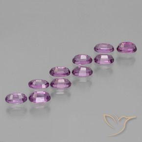 Gemme di Granato rodolite Viola medio naturale da 3.54 ct, Ovale, VS