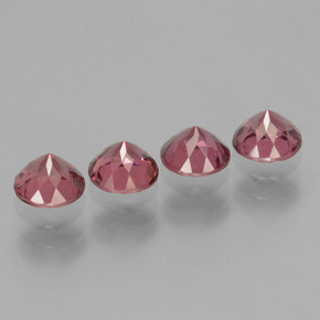 Gemme di Granato Rodolite Rosa intenso intenso naturale da 2.65 ct, Taglio rotondo, VS
