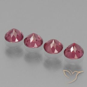 Gemme di Granato rodolite Viola rossastro naturale da 2.22 ct, Rotondo, VS