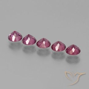 Gemme di Granato rodolite Viola medio naturale da 2.51 ct, Rotondo, VS