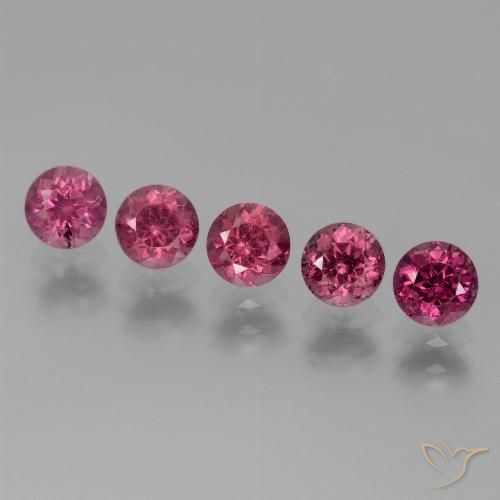 2.74ctw Naturale Rosso medio Granato rodolite, Rotondo, VS