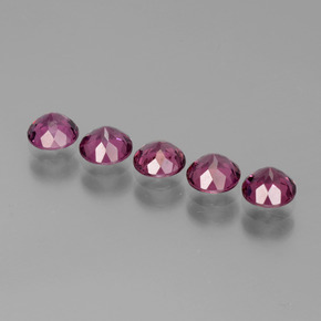 Granato rodolite naturale rosso da 2,49 ct, taglio rotondo, VS