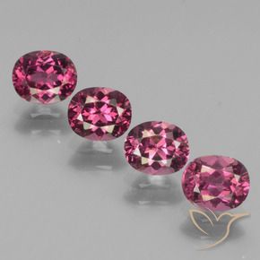Gemme di Granato rodolite Viola intenso naturale da 2.64 ct, Ovale, VS