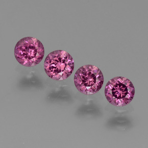 Granato rodolite naturale rosa da  ct, taglio rotondo, VS