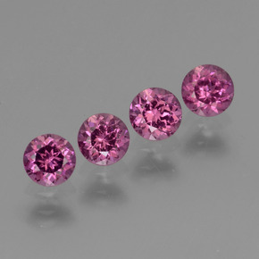 Granato rodolite naturale rosa da  ct, taglio rotondo, VS