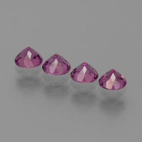 Granato rodolite naturale rosa da  ct, taglio rotondo, VS