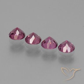 Gemme di granato rodolite viola medio naturale da 2,12 ct, taglio rotondo, VS