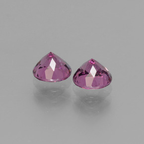 Gemme di Granato Rodolite Rosato naturale da 1.42 ct, Taglio rotondo, VS-SI
