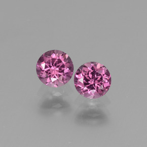 Granato rodolite naturale rosa da  ct, taglio rotondo, VS