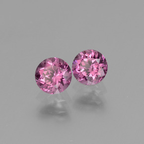 Granato rodolite naturale rosa da  ct, taglio rotondo, VS