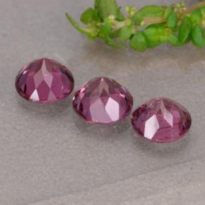 Granato rodolite naturale porpora da 1,90 ct, taglio rotondo, VS