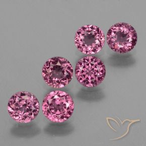 Gemme di Granato rodolite Viola rossastro naturale da 2.76 ct, Rotondo, VS
