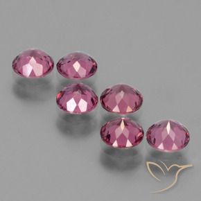 Gemme di Granato rodolite Viola rossastro naturale da 2.76 ct, Rotondo, VS