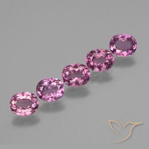 Gemme di Granato rodolite Viola rossastro naturale da 2.93 ct, Ovale, VS