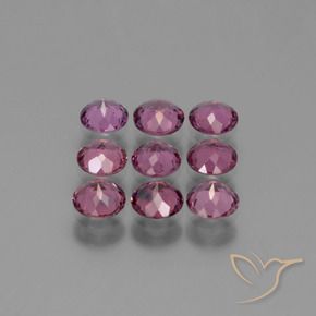 Gemme di Granato rodolite Uva naturale da 2.85 ct, Rotondo, VS