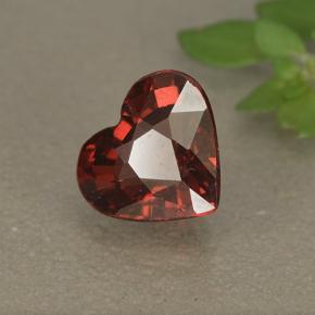 Granato rodolite naturale rosso da 1,77 ct, a forma di cuore, VS