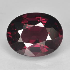 Granato Rodolite Rosso lampone naturale da 5.41 ct, Taglio ovale, VS