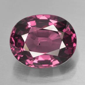 Granato Rodolite Rosso lampone naturale da 4.76 ct, Taglio ovale, VS