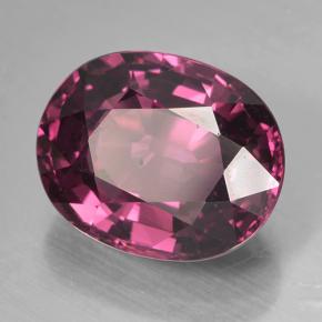 Granato Rodolite Rosso lampone naturale da 4.76 ct, Taglio ovale, VS