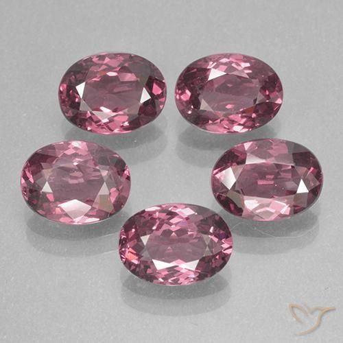 5.01ctw Naturale Rosa violetto Granato rodolite, Ovale, VS