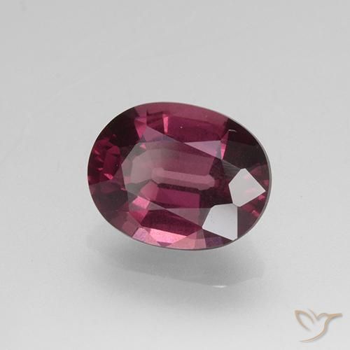 Granato rodolite Viola scuro naturale da 2.06 ct, Ovale, VS