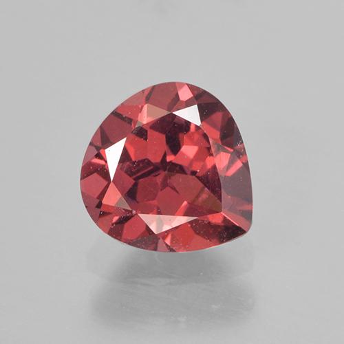 Granato rodolite naturale rosso da 0,90 ct, taglio a pera, VS