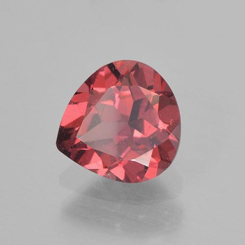 Granato rodolite naturale rosso da 0,90 ct, taglio a pera, VS