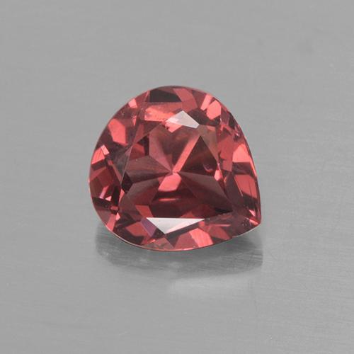 Granato rodolite naturale rosso da 0,75 ct, taglio a pera, VS