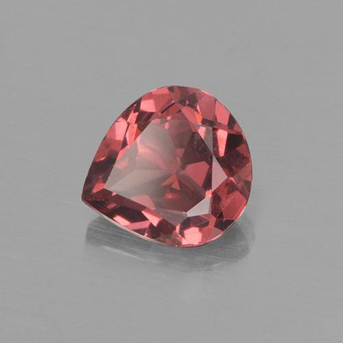 Granato rodolite naturale rosso da 0,75 ct, taglio a pera, VS