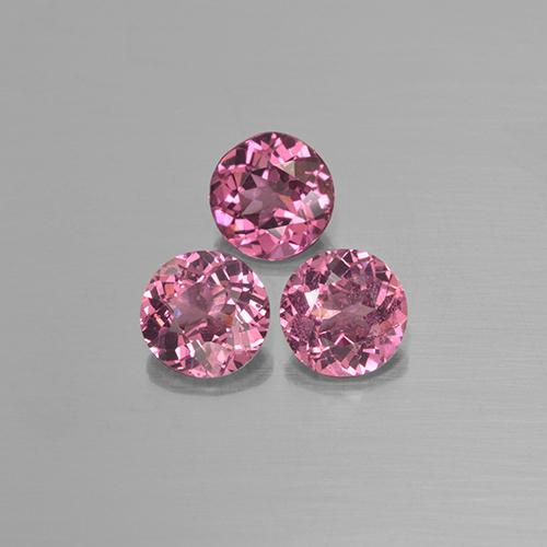 Granato rodolite naturale rosa da 2,22 ct, taglio rotondo, VS
