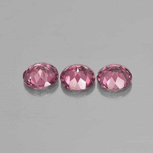 Granato rodolite naturale rosa da 2,22 ct, taglio rotondo, VS