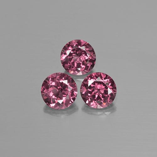 Granato rodolite naturale rosa da 2,62 ct, taglio rotondo, VS