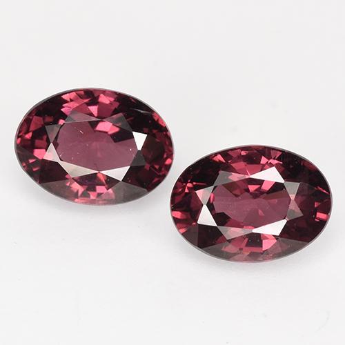 Granato rodolite naturale rosso da 2,33 ct, taglio ovale, VS