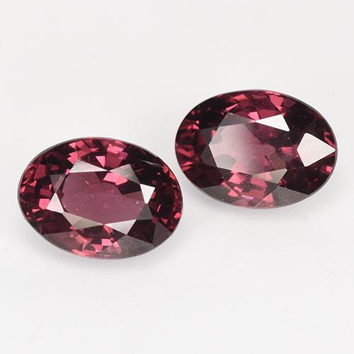 Granato rodolite naturale rosso da 2,33 ct, taglio ovale, VS