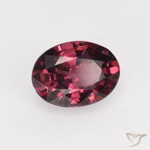 Granato rodolite Rosso scuro naturale da 0.91 ct, Ovale, VS