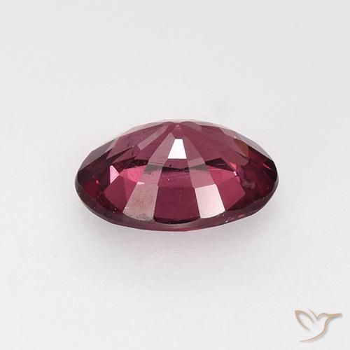 Granato rodolite Rosso scuro naturale da 0.91 ct, Ovale, VS