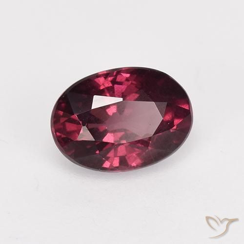 Granato rodolite Rosso purpureo naturale da 1.06 ct, Ovale, VS